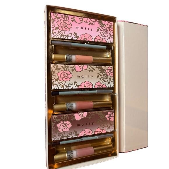 Mally Celebrate Your Beauty Holiday Set New Eyeshadow Eyeliner Lip Gloss New - Picture 1 of 6